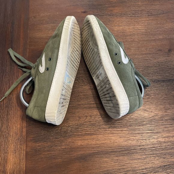 Mens Tretorn Lace-Up Casual Sneakers Nylite Suede Green sz 9 - Picture 6 of 8